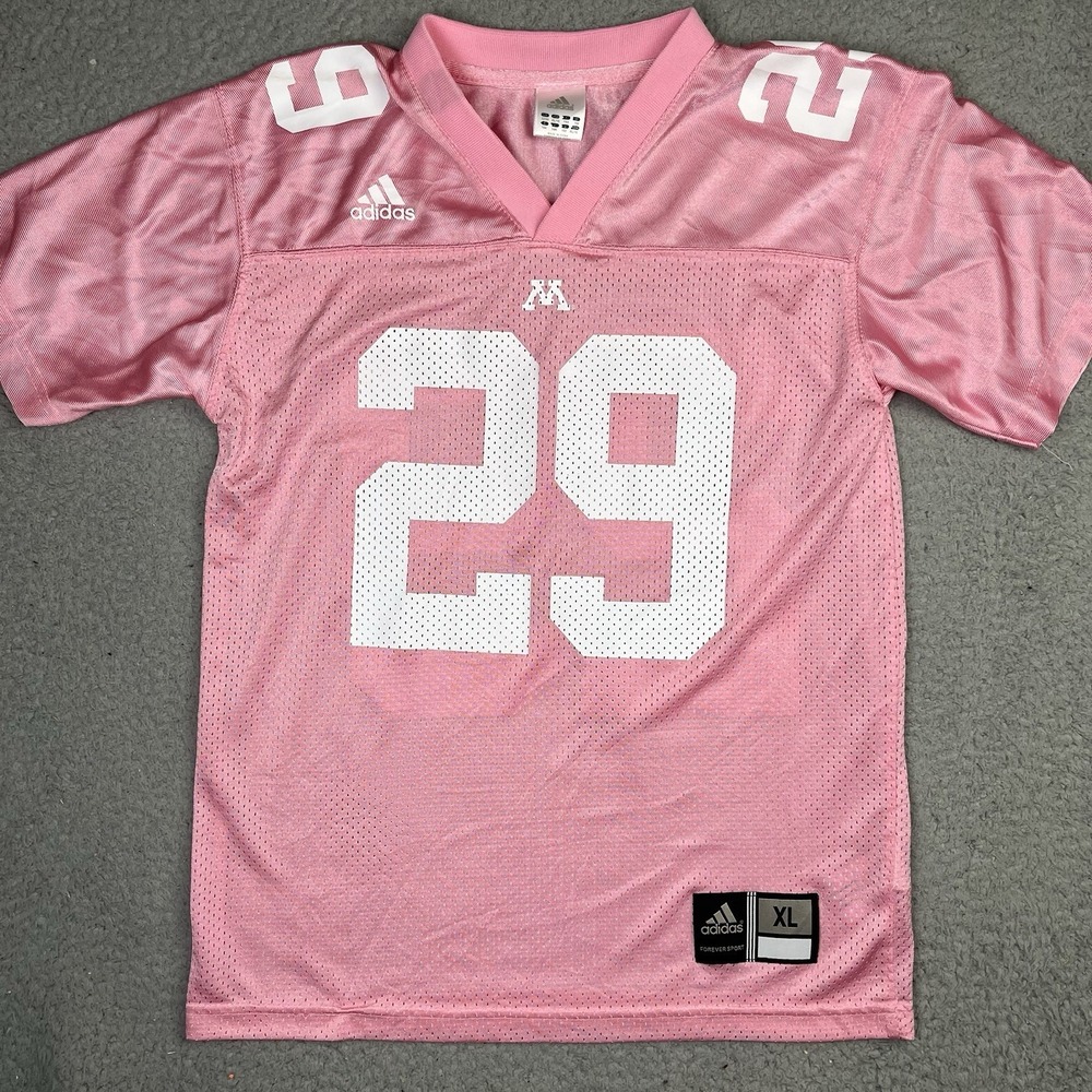 Adidas NCAA Youth Minnesota Golden Gophers # 29 Football Jersey Pink Kids XL
